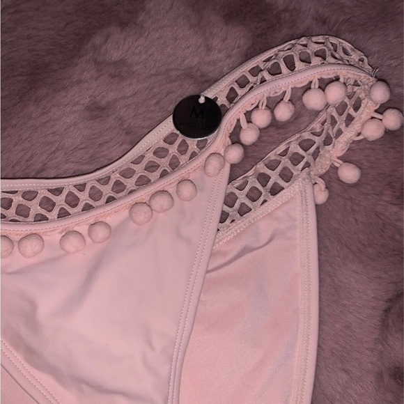 Pink forever 21 pompom Bikini Bottoms M NWT - Picture 2 of 5